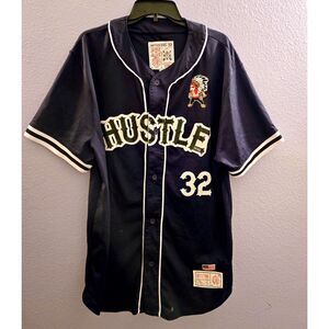Navy Hustlegang Jersey, Men's Size 2XL